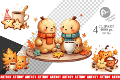 Cozy Autumn Cookies Clipart Product Image 1