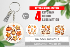 Cozy Autumn Cookies Keychain Product Image 1