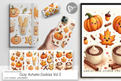 Cozy Autumn Cookies Digital Paper Product Image 1