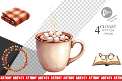 Cozy Autumn Cottage Clipart Product Image 1