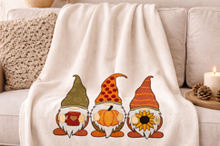 Three Fall Gnome, Fall Vibes, Machine Embroidery Design Product Image 4