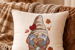 Acorn Gnome Embroidery Design Autumn Fall Cottage Style 4x4 Product Image 5
