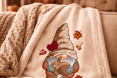 Acorn Gnome Embroidery Design Autumn Fall Cottage Style 4x4 Product Image 4