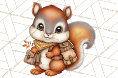 Cozy Autumn Harvest Animals and Props, Fall Clipart, PNG Product Image 5
