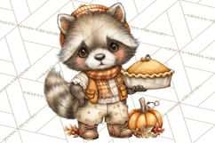 Cozy Autumn Harvest Animals and Props, Fall Clipart, PNG Product Image 4