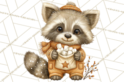 Cozy Autumn Harvest Animals and Props, Fall Clipart, PNG Product Image 5