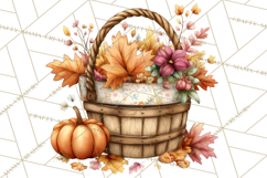 Cozy Autumn Harvest Animals and Props, Fall Clipart, PNG Product Image 3