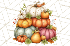 Cozy Autumn Harvest Animals and Props, Fall Clipart, PNG Product Image 3
