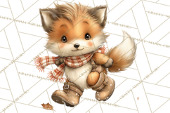 Cozy Autumn Harvest Animals and Props, Fall Clipart, PNG Product Image 4