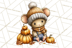 Cozy Autumn Harvest Animals and Props, Fall Clipart, PNG Product Image 3