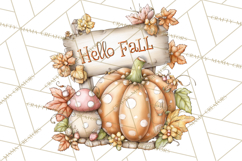 Cozy Autumn Harvest Animals and Props, Fall Clipart, PNG Product Image 3