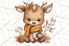 Cozy Autumn Harvest Animals and Props, Fall Clipart, PNG Product Image 5