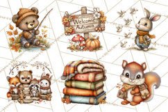 Cozy Autumn Harvest Animals and Props, Fall Clipart, PNG Product Image 2