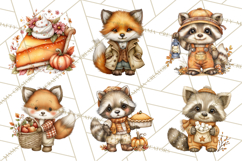Cozy Autumn Harvest Animals and Props, Fall Clipart, PNG Product Image 6
