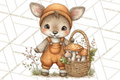 Cozy Autumn Harvest Animals and Props, Fall Clipart, PNG Product Image 2