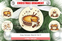 Cozy Autumn Sketch Ornament Product Image 1