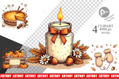 Cozy Autumn Sketch Clipart Product Image 1