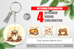 Cozy Autumn Sketch Keychain Product Image 1