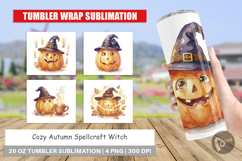 Cozy Autumn Spellcraft Witch Tumbler Product Image 1