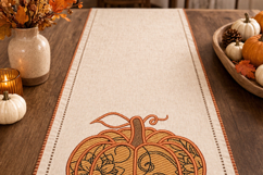 Floral Pumpkin Embroidery Design Fall Sunflower Harvest 4x4 Product Image 4