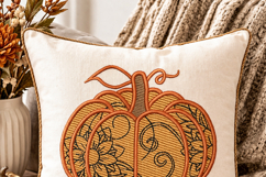 Floral Pumpkin Embroidery Design Fall Sunflower Harvest 4x4 Product Image 6