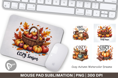 Cozy Autumn Dreams Mouse Pad Product Image 1