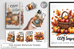 Cozy Autumn Dreams Digital Paper Product Image 1