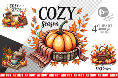 Cozy Autumn Dreams Clipart Product Image 1
