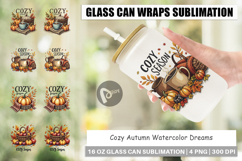 Cozy Autumn Dreams Glass Can Product Image 1