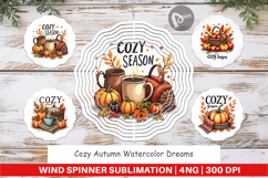 Cozy Autumn Dreams Wind Spinner Product Image 1