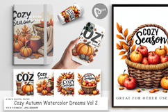 Cozy Autumn Dreams Digital Paper Product Image 1