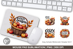 Cozy Autumn Dreams Mouse Pad Product Image 1