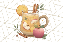 Cozy Fall Baking Clipart PNG, Pumpkin Pie Apple Bread Png Product Image 4