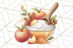 Cozy Fall Baking Clipart PNG, Pumpkin Pie Apple Bread Png Product Image 2