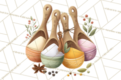 Cozy Fall Baking Clipart PNG, Pumpkin Pie Apple Bread Png Product Image 3
