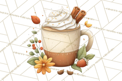 Cozy Fall Baking Clipart PNG, Pumpkin Pie Apple Bread Png Product Image 3
