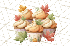Cozy Fall Baking Clipart PNG, Pumpkin Pie Apple Bread Png Product Image 2
