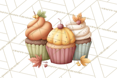 Cozy Fall Baking Clipart PNG, Pumpkin Pie Apple Bread Png Product Image 5