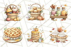 Fall Baked Goods Clipart Autumn Desserts Thanksgiving Treats Product Image 7