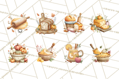 Fall Baked Goods Clipart Autumn Desserts Thanksgiving Treats Product Image 2