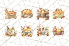 Fall Baked Goods Clipart Autumn Desserts Thanksgiving Treats Product Image 6