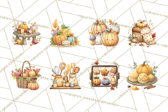 Fall Baked Goods Clipart Autumn Desserts Thanksgiving Treats Product Image 4