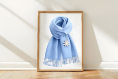 Cozy Blue Winter Watercolor Clipart Product Image 3