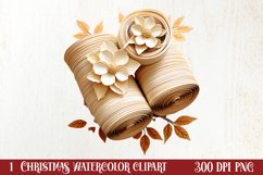 Cozy Boho Christmas Sublimation Clipart, Christmas PNG Product Image 1