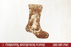 Cozy Boho Christmas Sublimation Clipart, Christmas PNG Product Image 1
