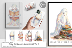 Cozy Bookworm Mom Ghost Digital Paper Product Image 1