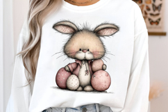 Cozy Bunny Painter Easter Clipart Product Image 2