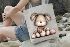 Cozy Bunny Painter Easter Clipart Product Image 3