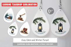 Cozy Cabin Winter Forest Earring Product Image 1