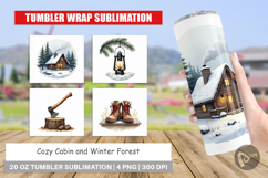 Cozy Cabin Winter Forest Tumbler Product Image 1